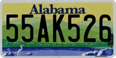 AL license plate 55AK526