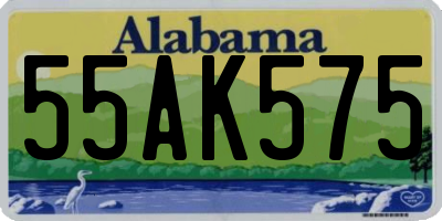 AL license plate 55AK575