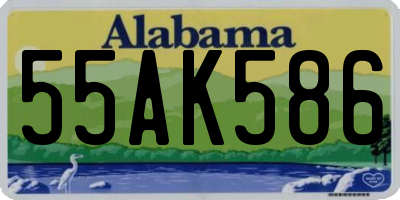 AL license plate 55AK586