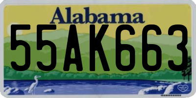 AL license plate 55AK663