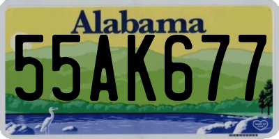 AL license plate 55AK677