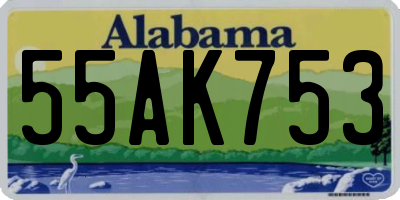 AL license plate 55AK753