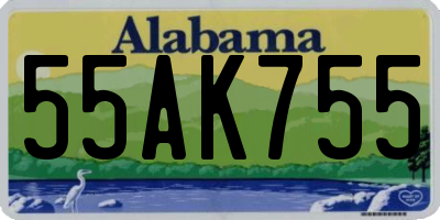 AL license plate 55AK755
