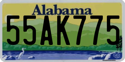 AL license plate 55AK775