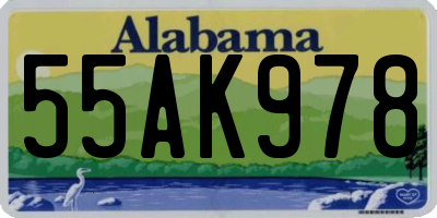 AL license plate 55AK978