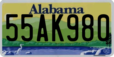 AL license plate 55AK980
