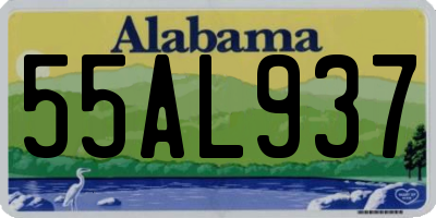 AL license plate 55AL937