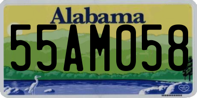 AL license plate 55AM058