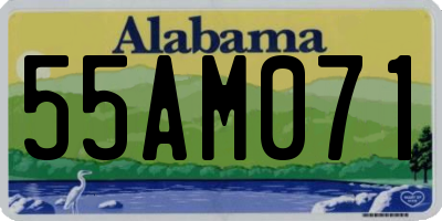 AL license plate 55AM071