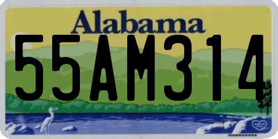 AL license plate 55AM314
