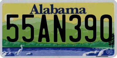 AL license plate 55AN390