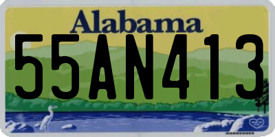 AL license plate 55AN413
