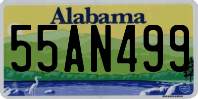 AL license plate 55AN499