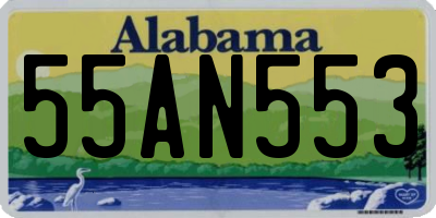 AL license plate 55AN553
