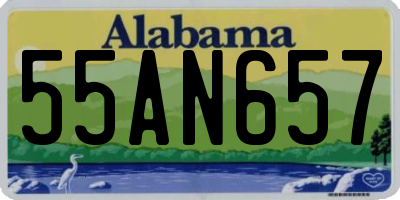 AL license plate 55AN657