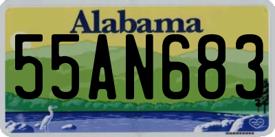 AL license plate 55AN683