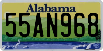 AL license plate 55AN968