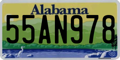 AL license plate 55AN978