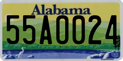 AL license plate 55AO024