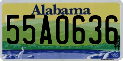 AL license plate 55AO636