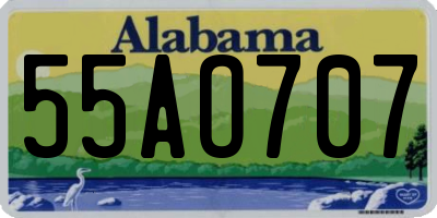 AL license plate 55AO707