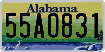 AL license plate 55AO831