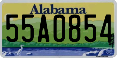 AL license plate 55AO854