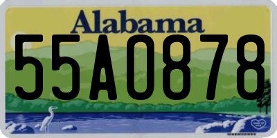 AL license plate 55AO878