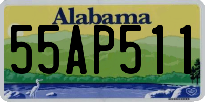 AL license plate 55AP511