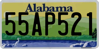 AL license plate 55AP521