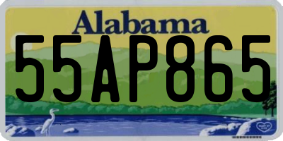 AL license plate 55AP865