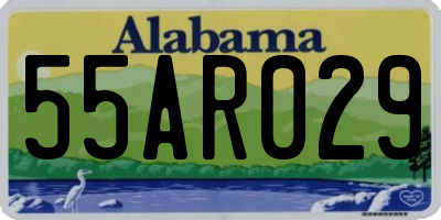 AL license plate 55AR029