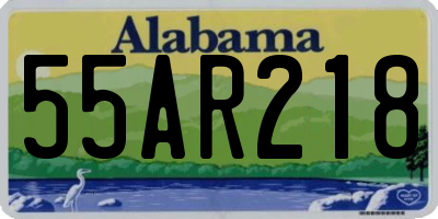 AL license plate 55AR218
