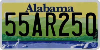 AL license plate 55AR250