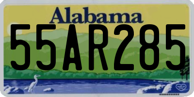 AL license plate 55AR285