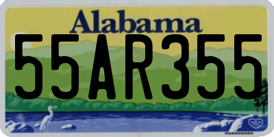 AL license plate 55AR355