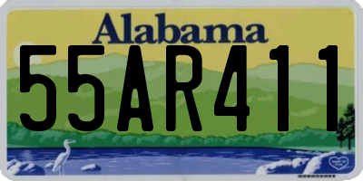 AL license plate 55AR411