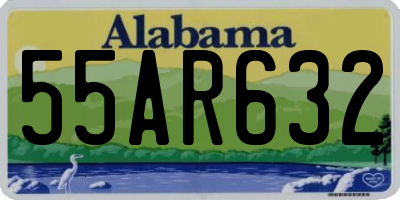 AL license plate 55AR632