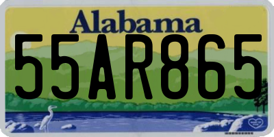 AL license plate 55AR865