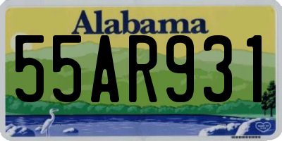 AL license plate 55AR931
