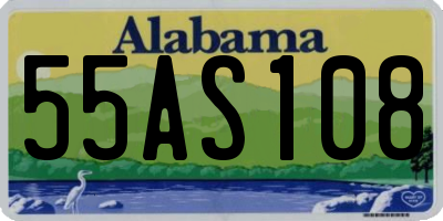 AL license plate 55AS108
