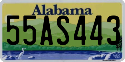 AL license plate 55AS443