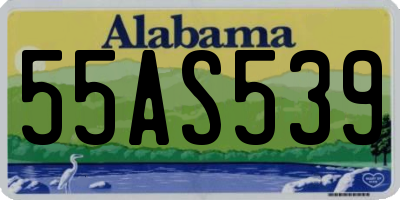 AL license plate 55AS539