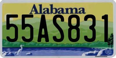 AL license plate 55AS831