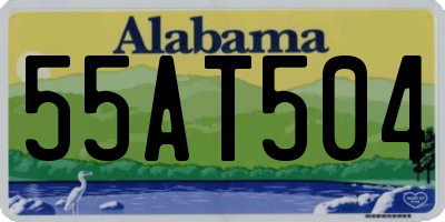 AL license plate 55AT504
