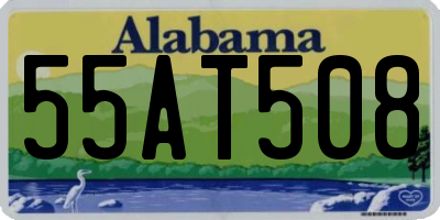 AL license plate 55AT508