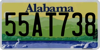 AL license plate 55AT738