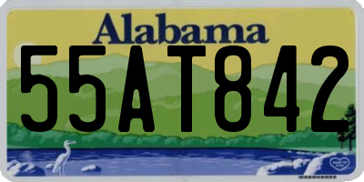AL license plate 55AT842