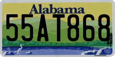 AL license plate 55AT868