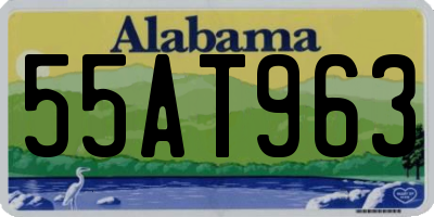 AL license plate 55AT963